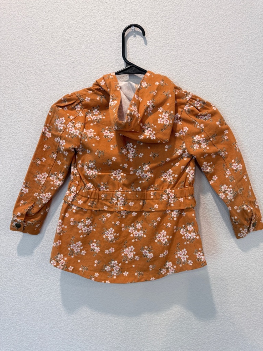 Cottagecore Ditsy Floral Hooded Utility Jacket Mustard Kids 5 Garden Girl Spring